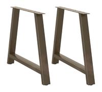 (natural, 90 x (72-73) cm) vidaXL Coffee Table Legs A-Shaped Desk Legs Metal Bar Stand DIY 2 pcs Steel
