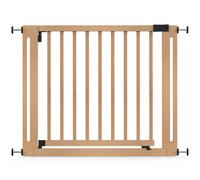 Safetots Wooden Elegance Safety Gate, Natural, 95cm - 103cm, Pressure Fit, 73cm Extra Wide Doorway, One Piece Extra Wide Gate for Stairs, Hallways and Doors, Stylish Design Easy Installation