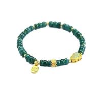 Natural A-Grade Blue Jade Sailor String Abacus Bead Bracelet - Temple Style
