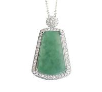 Natural A-Grade Jadeite No Worries Pendant - Blue Water Jade Necklace for Women