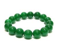 Natural AAA Green Jade Bracelet Stretch Bracelet | 7-7.5” Length Green Jade Bracelet Gemstone Bracelet | Unisex Bracelet | 10mm Round Shape Beads| Men Beaded Bracelet
