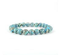 Natural AAA " Rainbow Calsilica " Gemstone 8mm Round Beaded Unisex Stretch Bracelet Healing Gemstone Waterproof Bracelet , Durable And Comfort For Dailywear Handmade Bracelet For Calming& Balancing