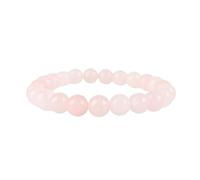 Natural AAA " Rose Quartz " Gemstone 8mm Round Beaded Unisex Stretch Bracelet Healing Gemstone Waterproof Bracelet , Durable And Comfort For Dailywear Handmade Healing Properties, Happy Mood, Bracelet