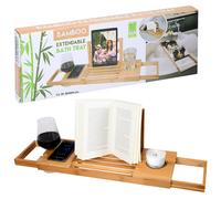 Natural Adjustable Wooden Bath Rack