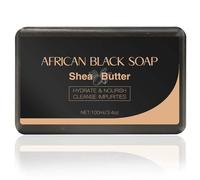 Natural African Black Soap, Organic Soap Bars Cleanser with Shea Butter, Cleansing Moisturizing Exfoliating Soap For Face And Body, For Women Men Deep Cleansing Bar (1)