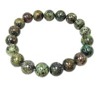 Natural African Turquoise 10mm Smooth Cut Beads Gemstone Stretch Bracelet Round Shape Stone Multi Color 7 Inch Stretchable Wristband For Unisex Healing Meditation Gift & Luck |L_STBC_00180_7.5