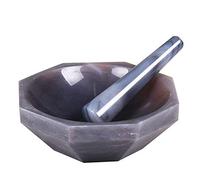 Natural Agate Mortar and Pestle for Lab Grinding,Inner Diameter=100mm,60mm,70mm,80mm,90mm,50mm (50mm)