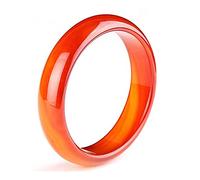 Natural Agate Red Jade Bangle for Womens,Classical Chinese Elegant Lady Red Agate Jade,Womens Jade Bangle,with Jewelry Box,56-64mm(58mm)