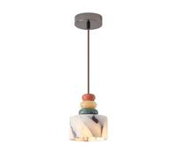 Natural Alabaster Pendant Light Marble Hanging Lamp Nordic Kitchen Island Lighting Fixture Modern Ceiling Suspension Lamps for Bedroom Bathroom Dining Room Living Room