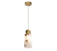 Natural Alabaster Pendant Lights For Kitchen Island White Marble Brass Chandelier Modern Gold Ceiling Light Fixtures For Bedroom Dining Room Table Living Room Hallway