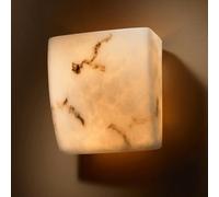 Natural Alabaster Wall Sconce 7.87IN Square Sconce Wall Lighting Alabaster Marble Wall Lamp Modern Bathroom Vanity Lights Hardwired LED Marble Stone Wall Mounted Lamp For Living Room Bedroom Stairwell