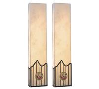 Natural Alabaster Wall Sconce Modern Marble Wall Light LED Dimmable Bedroom Wall Lamp Long Square Stone Wall Mount Light for Living Room Hallway Bathroom Vanity Kitchen