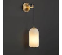 Natural Alabaster Wall Sconce Multi-Style Alabaster Wall Sconce Bedside Marble Wall Lamp Natural Stone Wall Lighting Fixture Modern Metal Vanity Lights For Bedroom Living Room Hallway Stairs Kitchen
