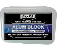 Natural Alum Block in Plastic Case (100 g./3.5 oz.) Aftershave Stops Minor Nicks & Cuts After Shaving - Antiseptic Astringent Soothing Solution for Shaving Razor Burn Relief