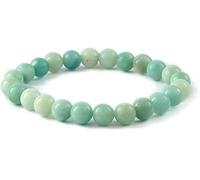 Natural Amazonite 8mm 7" | Genuine Gemstone Beaded Stretch for Men & Women | Stress Relief, Yoga, Stacking, Gift for Her & Him