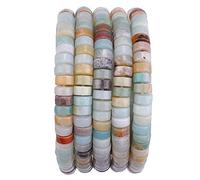 Natural Amazonite Spacer Beads Caps Loose Semi Gemstone for Beading Jewelry Making 6mmx3mm 38cm