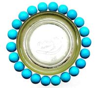 Natural American Turquise 8mm Smooth Cut Beads Gemstone Stretch Bracelet Round Shape Stone Blue Color 7 Inch Stretchable Wristband For Unisex Healing Meditation Prosperity Gift & Luck |L_STBC_00305_7