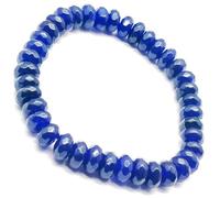 Natural Amethyst 10mm Faceted Cut Beads Gemstone Stretch Bracelet Rondelle Shape Stone Purple Color 7 Inch Stretchable Wristband For Unisex Healing Meditation Prosperity Gift & Luck |L_STBC_00312_7.5
