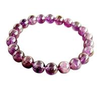 Natural Amethyst 10mm Smooth Cut Beads Gemstone Stretch Bracelet Round Shape Stone Purple Color 7 Inch Stretchable Wristband For Unisex Healing Meditation Prosperity Gift & Luck |L_STBC_00326_8