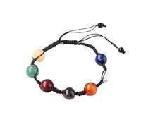 Natural Amethyst and Tiger Eye Stone Beaded Bracelet for Women - Polished Gemstone Jewelry(Seven Color Rolling)