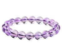 Natural Amethyst Beaded Bracelet for Men and Women | Handmade Stretch Crystal Stone Jewelry | Mindfulness & Positive Energy Gifts(8~8.8mm)