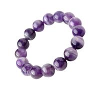 Natural Amethyst Bracelet Handmade Healing Stretch Stone Bracelet