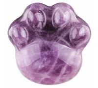 Natural Amethyst Cat Paw Healing Crystal - Gift of Positive Energy, Wisdom, Good Luck Feng Shui Decoration