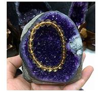 紫气东来， Natural Amethyst Cave Stone Cluster Decor Gift FengShui Degaussing Purification 300-1000g(300-350g)