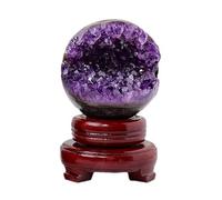 Natural Amethyst Cluster Crystal Ball Raw Stone Amethyst Geode Cornucopia for Meditation Divination Healing Decoration(5.5-6cm)