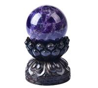 Natural Amethyst Crystal Ball,Crystal Sphere for Abundance, Manifestation, Divination,and Energy Decor,Photography Decoration,4.3"(11cm)