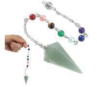 Natural Amethyst Crystal,Dowsing with Chakra Chain - Dowsing for