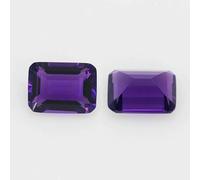 Natural Amethyst Crystal Loose Stone Gemstone Oval pear Octagonal Rectangle Shape Suitable for Jewelry Inlay-Dark Octagonal-8x10mm-1pc