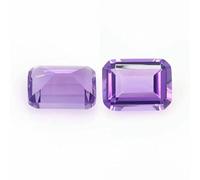 Natural Amethyst Crystal Loose Stone Gemstone Oval pear Octagonal Rectangle Shape Suitable for Jewelry Inlay-Light Octagonal-8x10mm-1pc