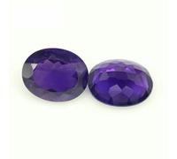 Natural Amethyst Crystal Loose Stone Gemstone Oval pear Octagonal Rectangle Shape Suitable for Jewelry Inlay-Dark Oval-8x10mm-1pc