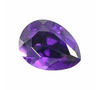 Natural Amethyst Crystal Loose Stone Gemstone Oval pear Octagonal Rectangle Shape Suitable for Jewelry Inlay-Dark Pear-8x10mm-1pc