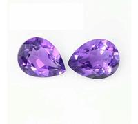 Natural Amethyst Crystal Loose Stone Gemstone Oval pear Octagonal Rectangle Shape Suitable for Jewelry Inlay-Light Pear-8x10mm-1pc
