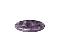 Natural Amethyst & Jade Thumb Stone Crystal Slice for Massage and Stress Relief(Dream Amethyst)