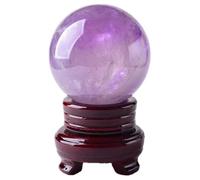 Natural Amethyst Quartz Crystal Sphere Ball Feng Shui Healing Stone