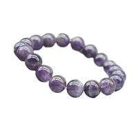 Natural Amethysts Bracelet Women Men 4/6/8/10/12mm Dark Purple Stone Beaded Couple Brazalete Gifts for Lover(8mm)