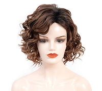 Natural Appearance and Fashion Women's Small Wave Pixie Cut Short Wigs Heat-Resistant Synthetic Breathable Comfortable Short Curly Wigs Light Brown,14in (Light Brown 14in)