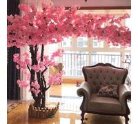 Natural Artificial Peach Tree, Handmade, Gorgeous, for Indoor, Outdoor, Garden, Home, Office, Party, Wedding(Extended,2x2m)