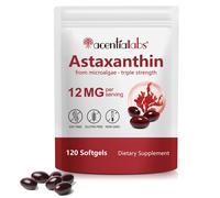 Natural Astaxanthin 12mg - 120 Softgels - 4 Months Supply - Vegan Astaxanthin Supplements - Sourced from Haematococcus Pluvialis Microalgae - Non-GMO