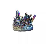 Natural Aura Rainbow Quartz Crystal Titanium Bismuth Stone Cluster VUG