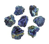 Natural Azurite Malachite symbiotic Stone geode Crystal Mineral Specimen Aura Healing Stone Decorative Crafts(250-300g 1pack)
