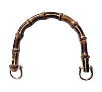 Natural Bag Handles Lady Purse Crocheted Handbag U-Shape Imitation Handcraft Bag Strap with Link Buckle Vintage Handbag Handle