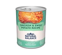 Natural Balance Canned Dog Food, Grain Free Limited Ingredient Diet Chicken and Sweet Potato Recipe, 12 x 13 Ounce Pack