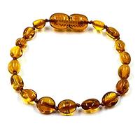 Natural Baltic Amber Bracelet/Anklet- Handmade Genuine Amber Beads - Knotted Between Beads 14cm