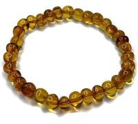 Natural Baltic Amber Bracelet for Adults.Polished Baroque Shape Amber Stone Beads. Baltic Amber Jewelry., 7.5 Inch, Stone, Amber