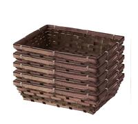 Natural Bamboo Baskets 5 Pack - 5 Sizes (S, M, L, XL, XXL) - Eco-Friendly Gift Hampers, Home Storage, Kitchen & Office Organizers, Party & Decoration Use (X-Large)