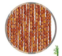 Natural Bamboo Beaded Curtains Hanging Door Panels Decorative Room Dividers Mosquito Netting for Bedroom Kitchen Balcony Privacy Screen EcoFriendly Home Decor